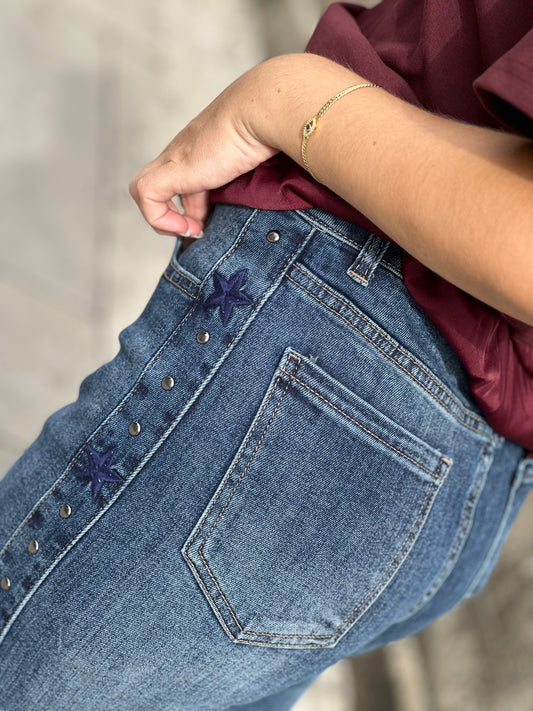 Calça de ganga estrela