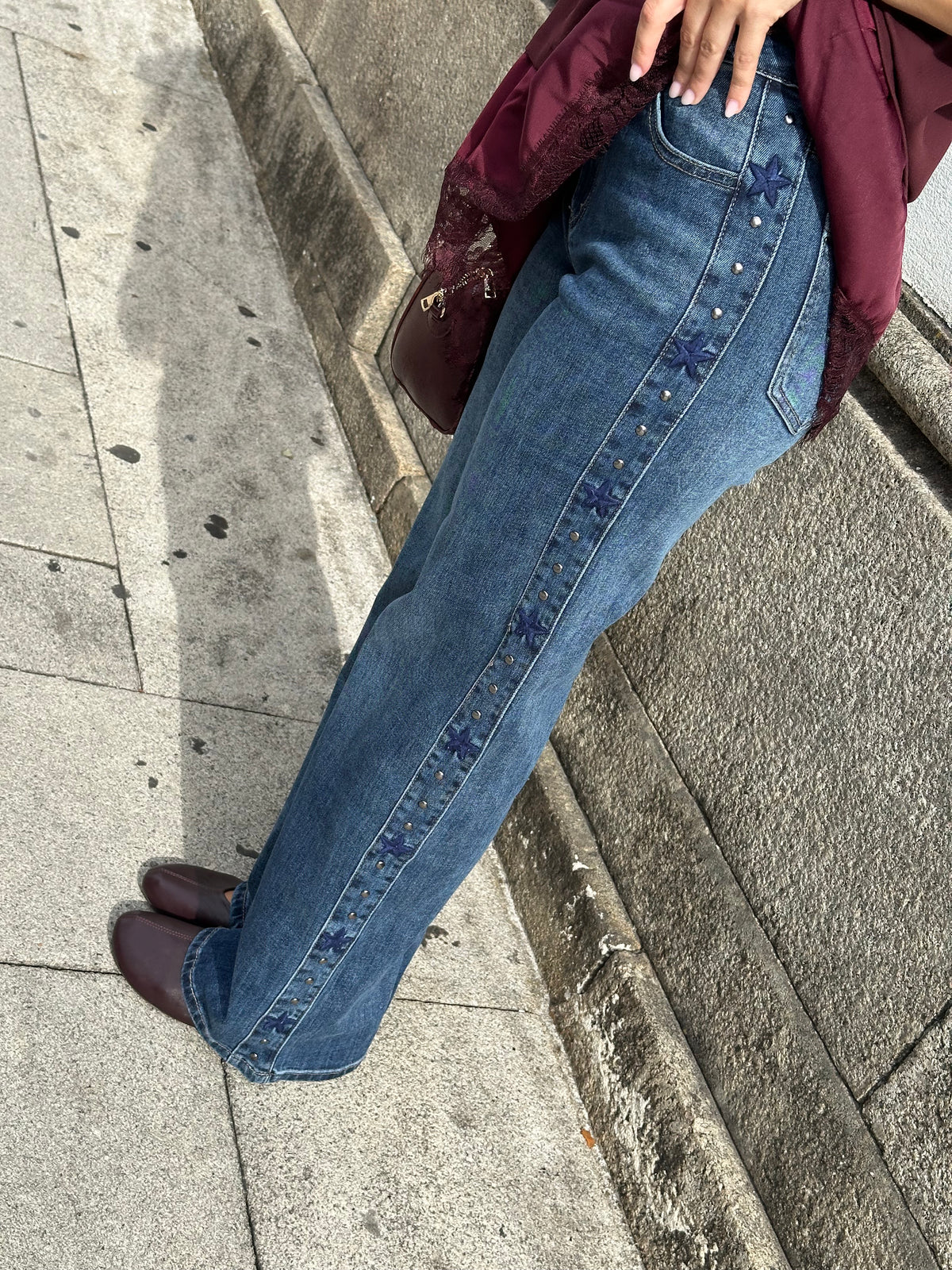 Calça de ganga estrela