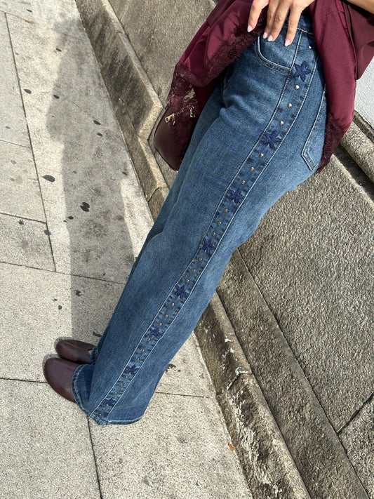 Calça de ganga estrela