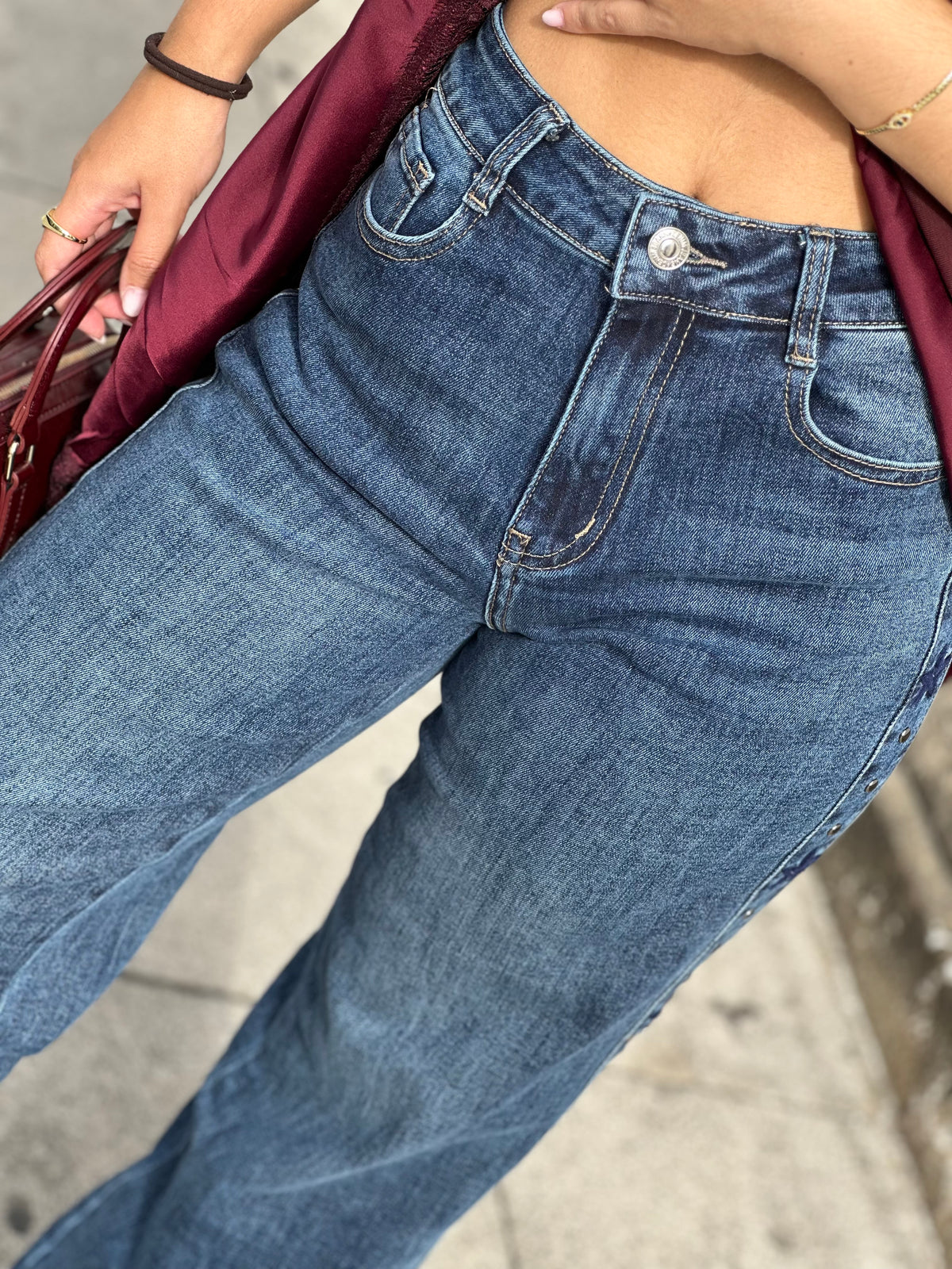 Calça de ganga estrela