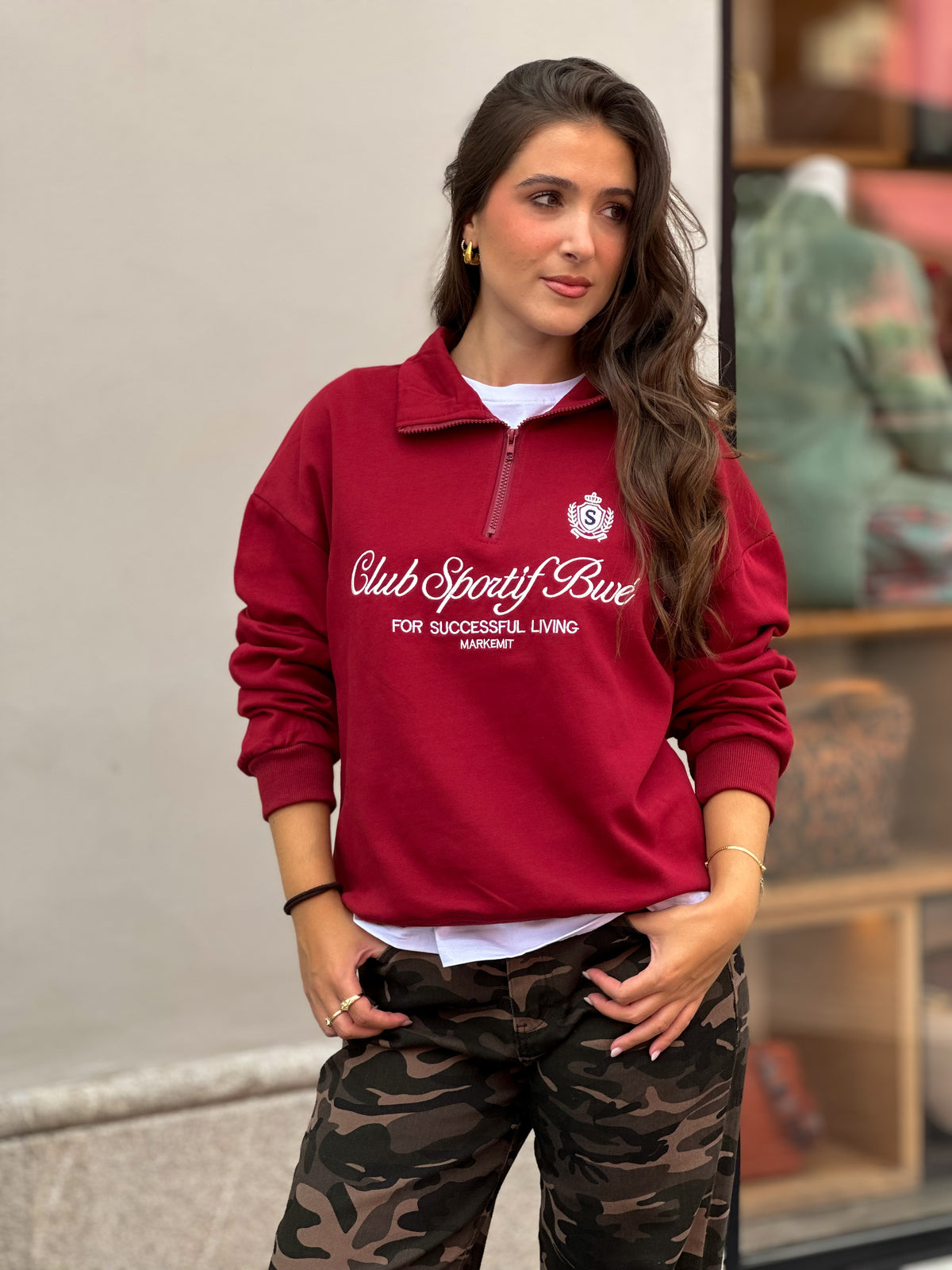 Sweatshirt com Fecho