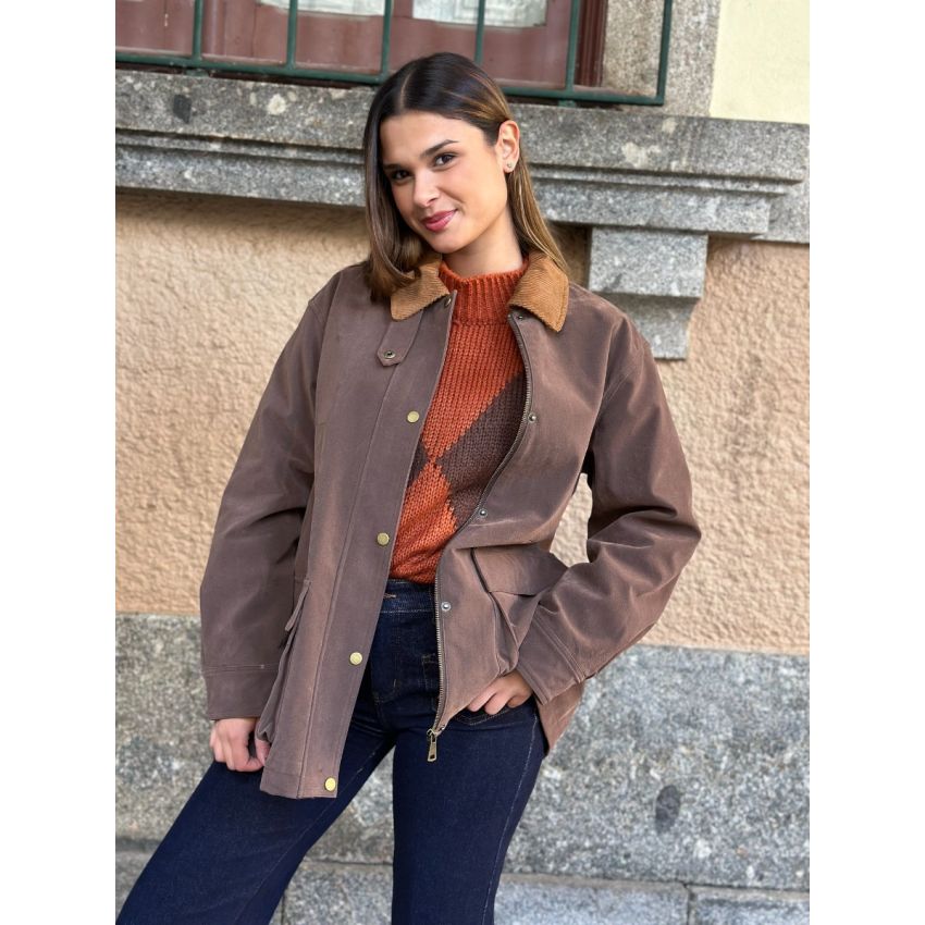 Camisola malha em losangos