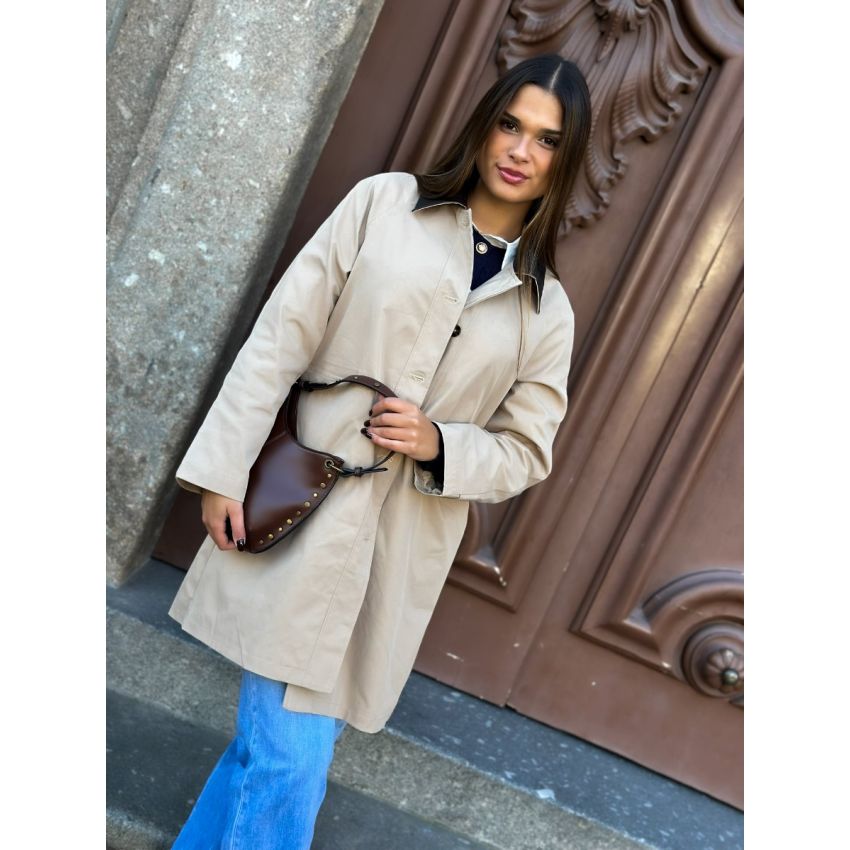 Trench com gola polipele