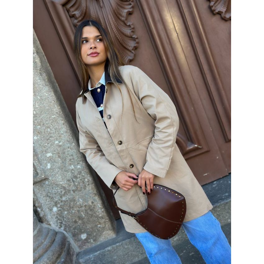 Trench com gola polipele