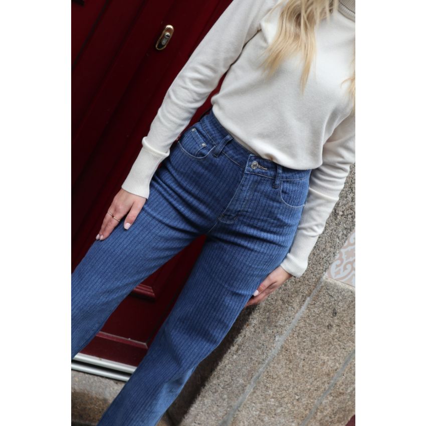 Calças de ganga estampadas