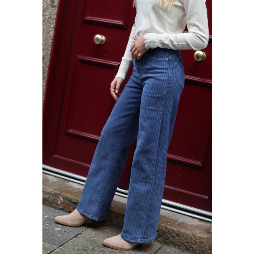 Calças de ganga estampadas