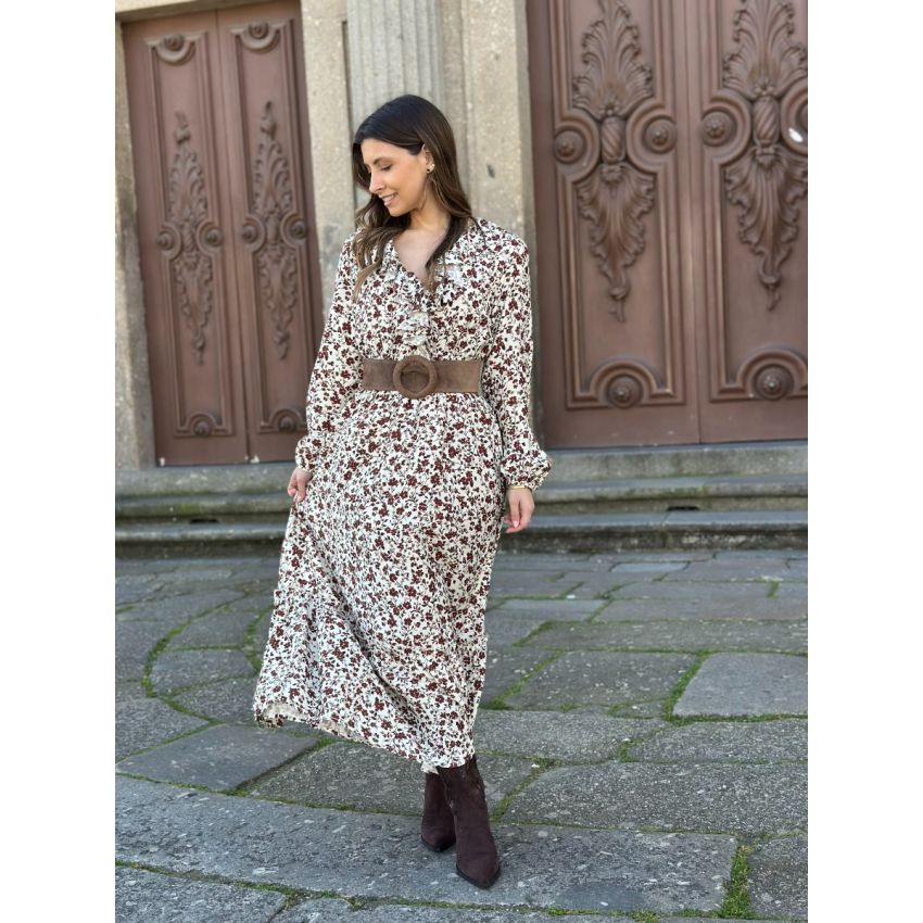 Vestido florido midi